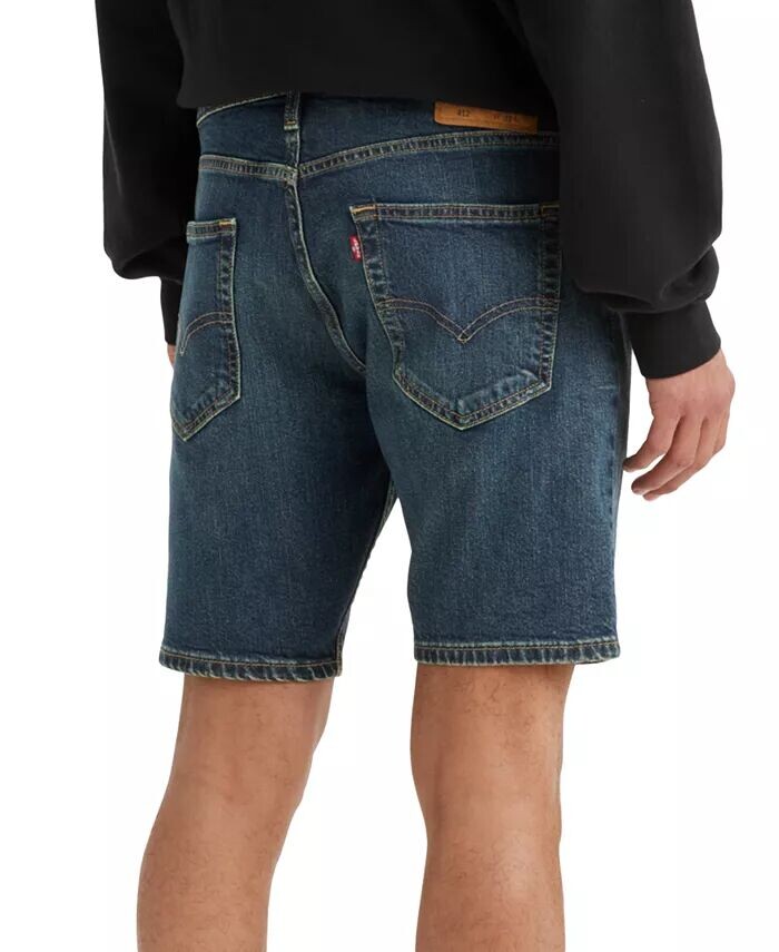 Мужские джинсовые шорты Flex 412 Slim Fit с 5 карманами и шириной 9 дюймов Levi's, синий — фото 3