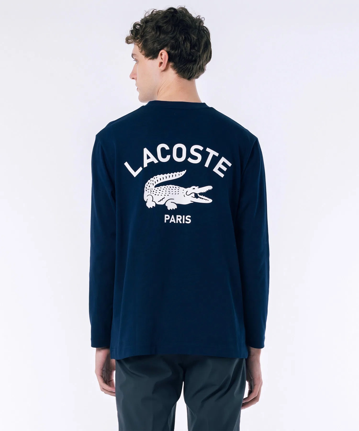 Футболка Lacoste оверсайз с логотипом PARIS, унисекс, хлопок