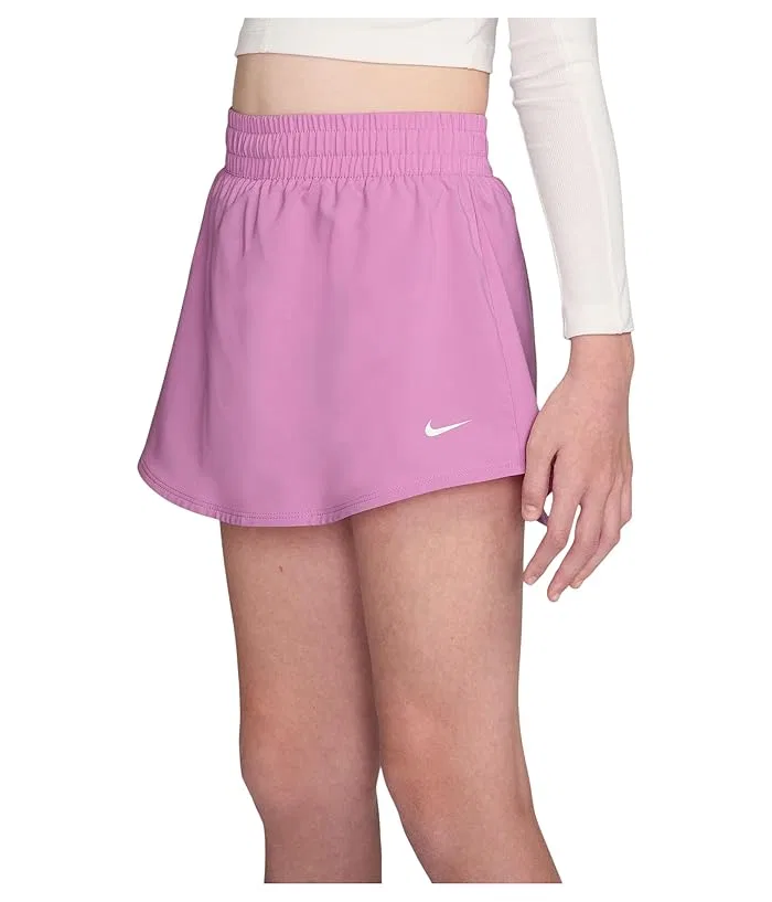 Юбка-шорты Dri-FIT High-waisted Nike Kids, Light Magenta/White — фото 3