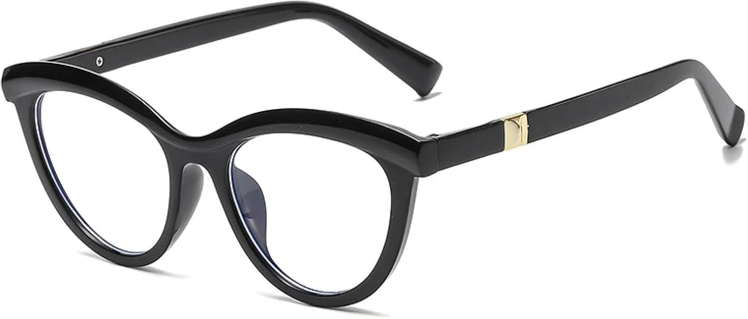 

Модные солнцезащитные очки «кошачий глаз» для женщин и мужчин, премиальные классические летние солнцезащитные очки для путешествий с защитой от УФ-излучения UV400 TKKTLLT, Black Clear