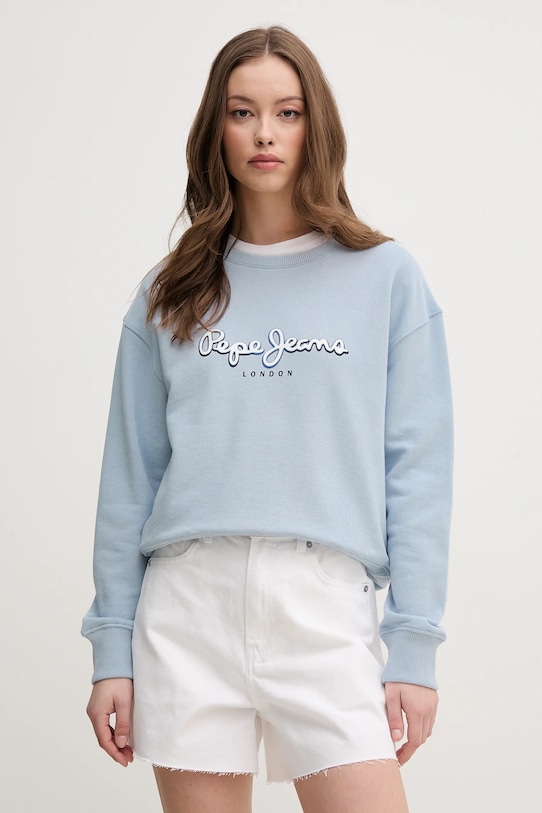 

Хлопковая толстовка MADDY Pepe Jeans, синий