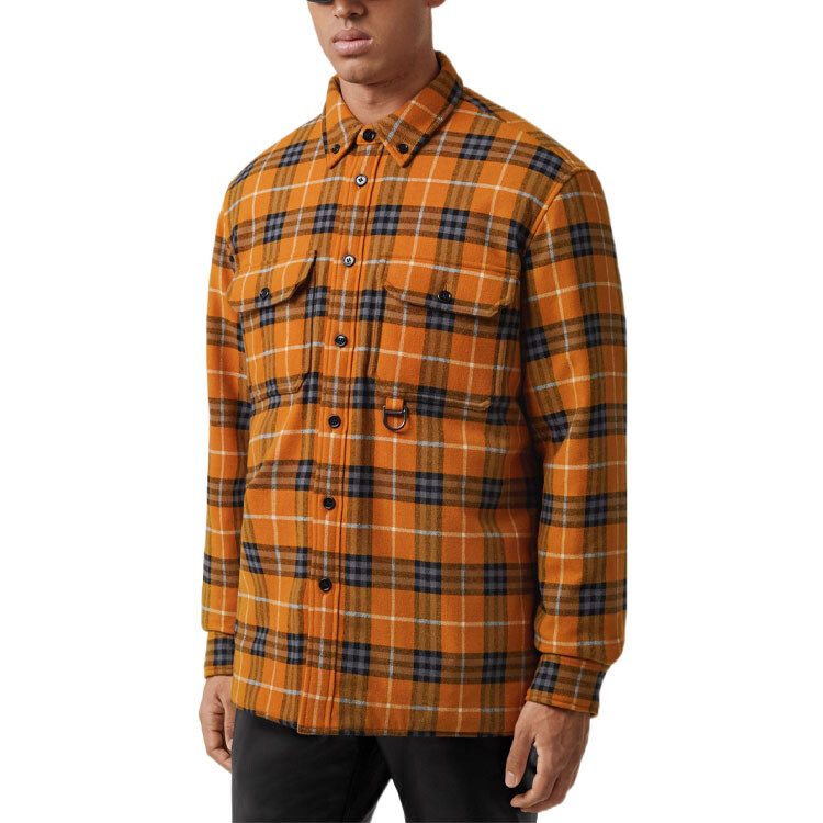 Рубашка мужская Burberry Dark ginger color — фото 4