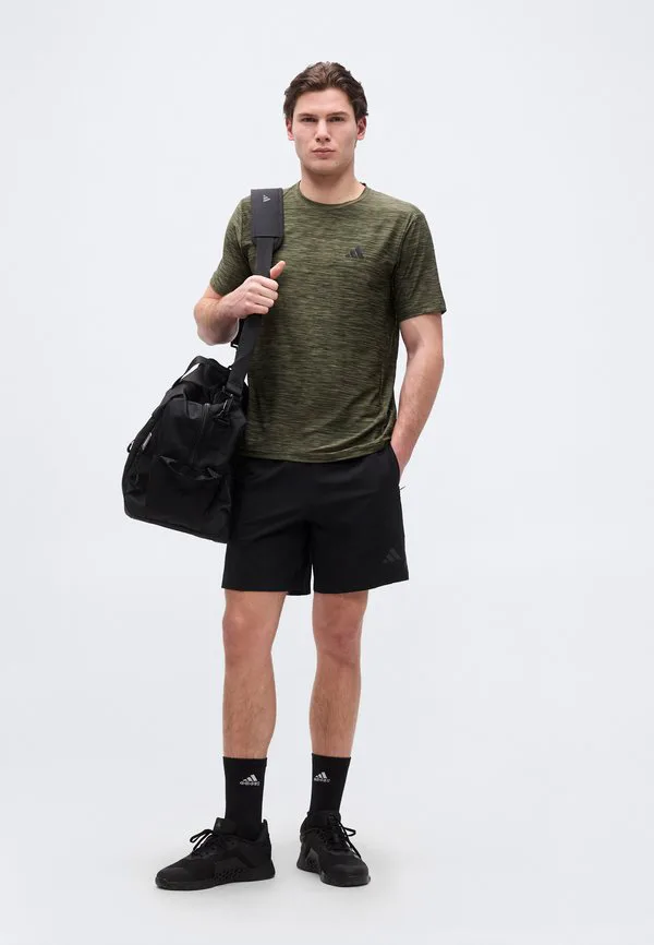 Спортивная футболка первой необходимости для тренировок Adidas Performance, Olive Strata Melange — фото 2
