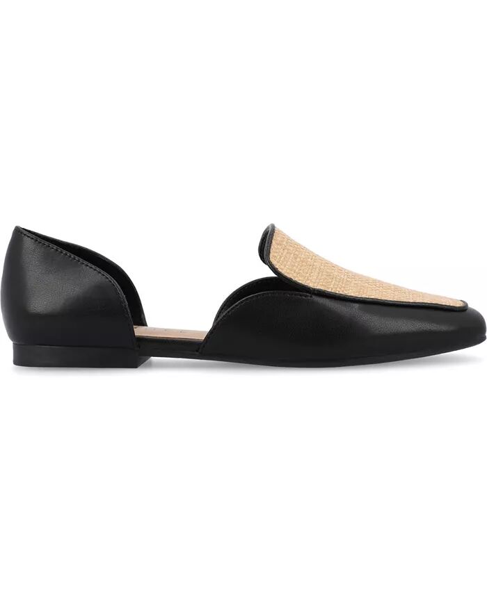 Женские мокасины Kennza Cut Out Slip On Journee Collection, черный — фото 2