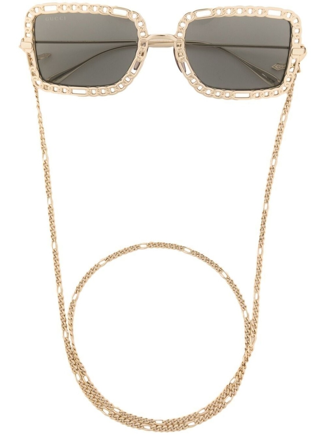 

Gucci Eyewear солнцезащитные очки в квадратной оправе, золотистый