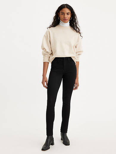 

721 Узкие женские джинсы с высокой посадкой Levi's, цвет Long Shot - Black