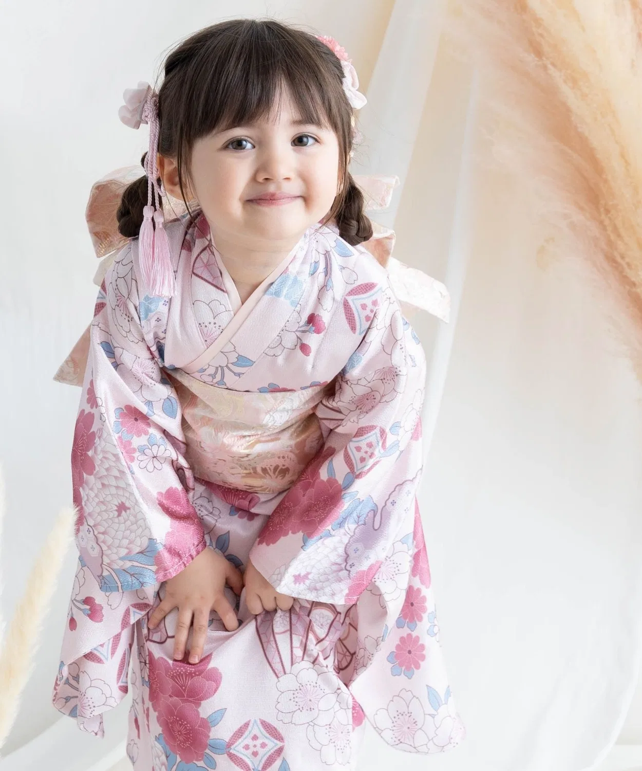 Кимоно и оби для девочки 3 лет Sweet Mommy, синий — фото 2
