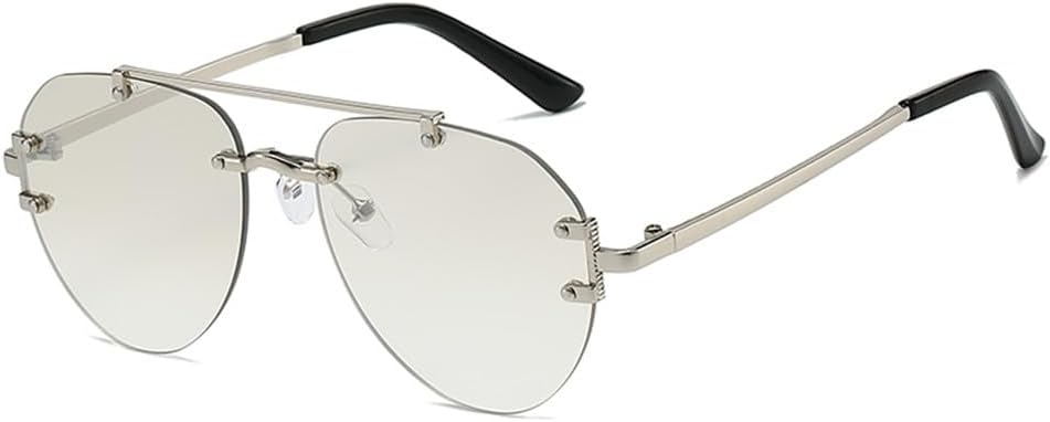 

Солнцезащитные очки без оправы из металла для женщин и мужчин, винтажный стиль, солнцезащитные очки для активного отдыха и вождения, защита от УФ-излучения UV400 KTUCN, 09