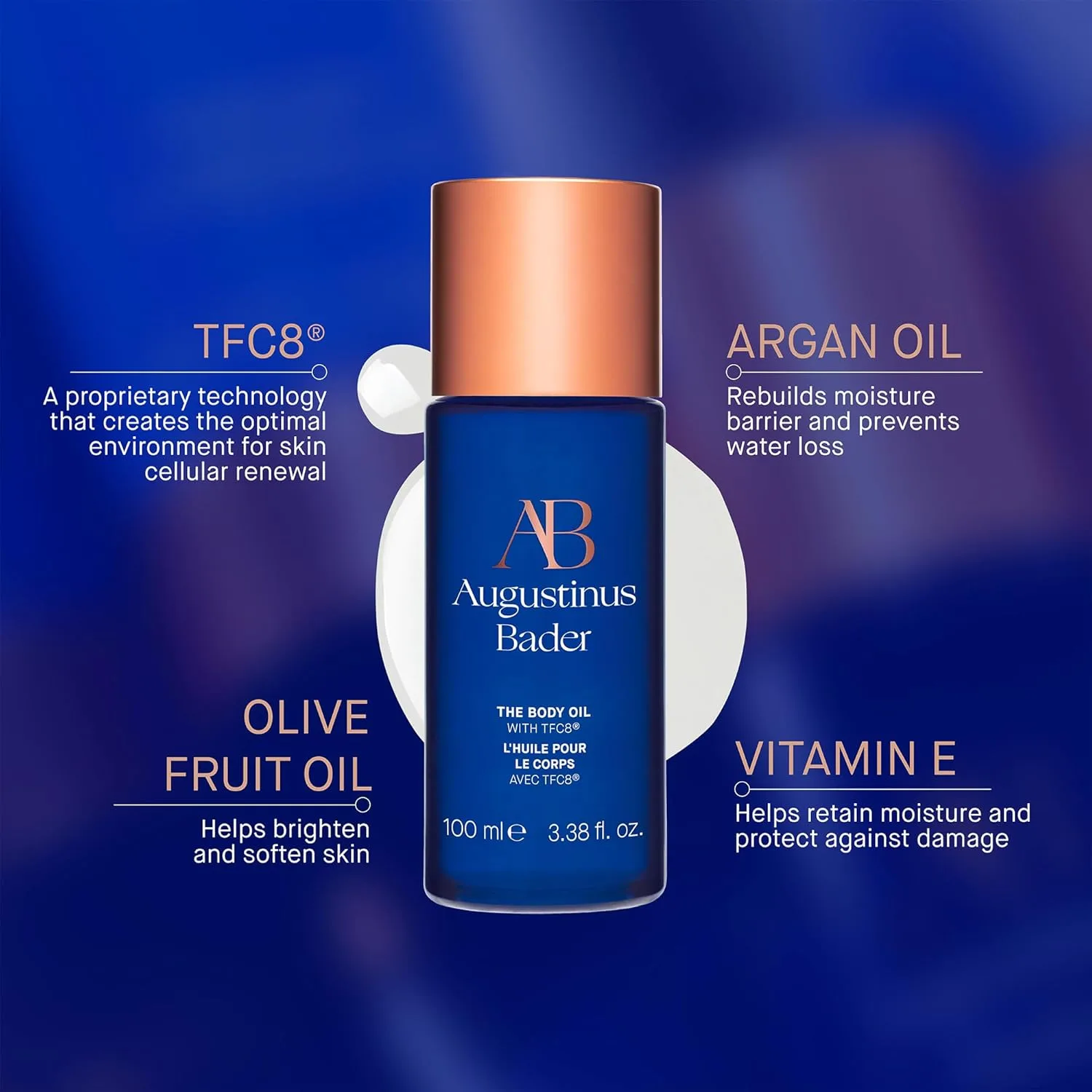 Augustinus Bader The Body Oil - увлажняющее и питательное масло для тела, смягчает и восстанавливает сухую кожу, легкая формула, быстро впитывается, без отдушек, vegan 100 мл (1 шт.) — фото 3
