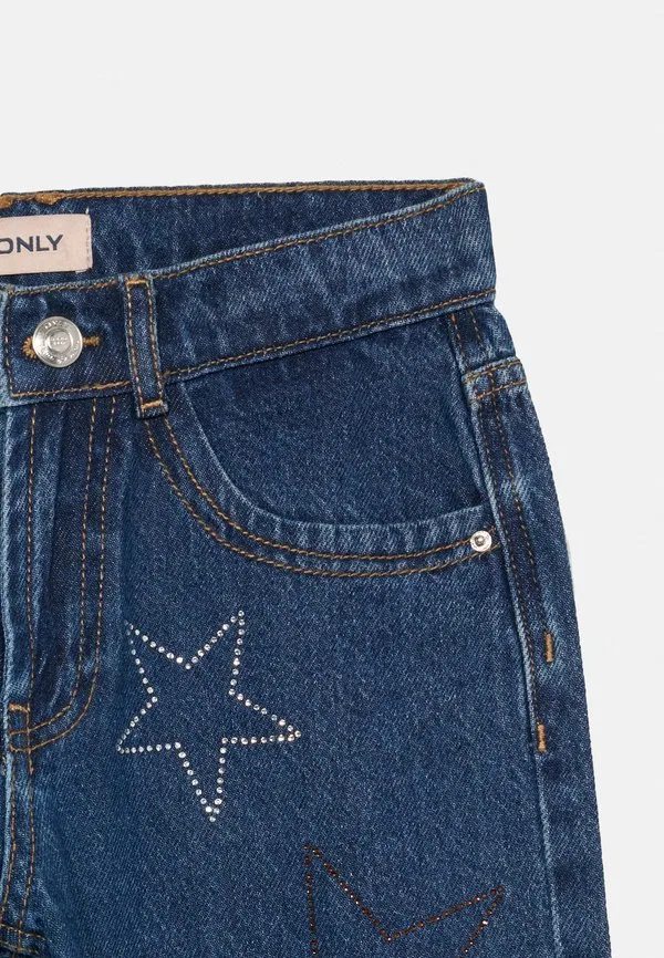 Kogcarly папа прямые джинсы прямые штанины Only Girls, Medium Blue Denim — фото 4
