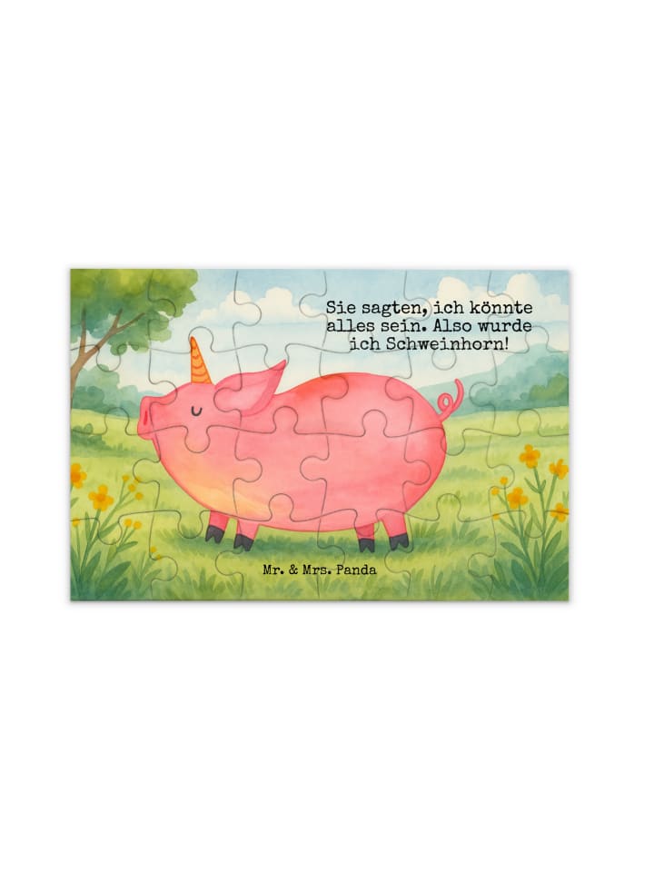 

Mr. & Mrs. Panda Головоломка «Единорог и свинья» с надписью белого цвета