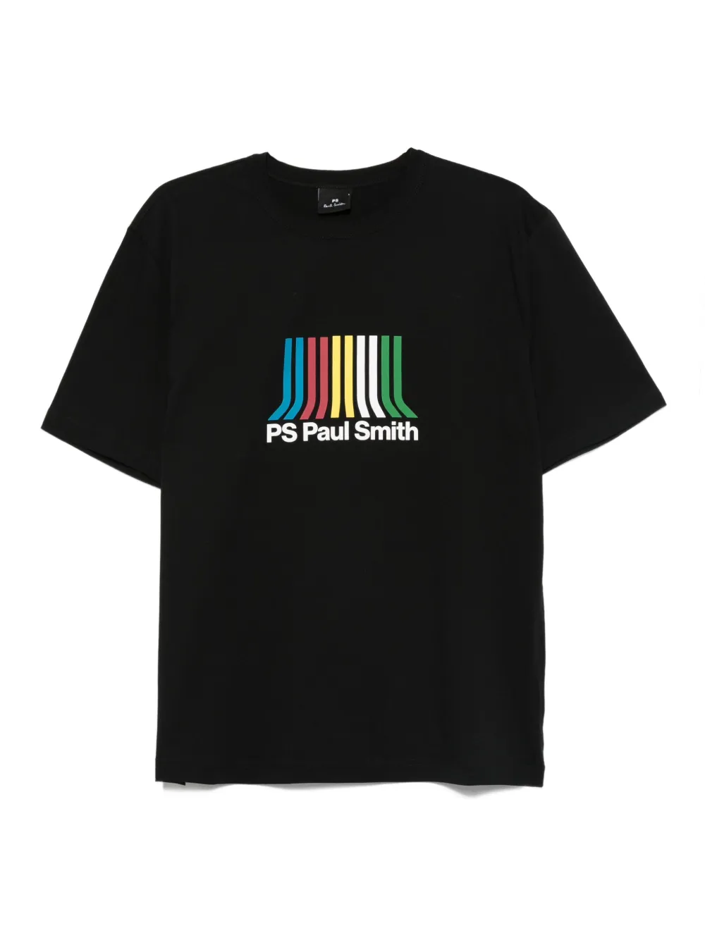 

Футболка с логотипом и полосками Ps Paul Smith, черный