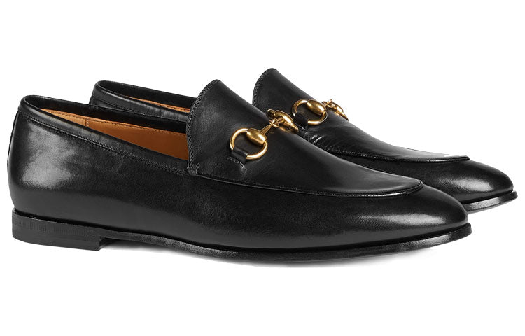 Лоферы (WMNS) Gucci Jordaan Leather Loafers Black — фото 3