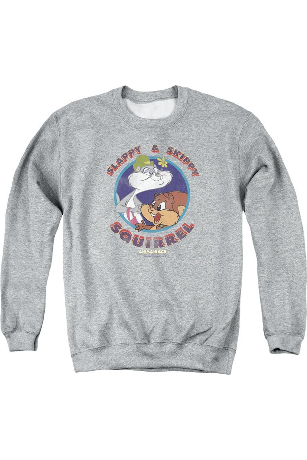 

Толстовка Animaniacs Slappy And Skippy Squirrel для взрослых с круглым вырезом Gildan, цвет athletic heather