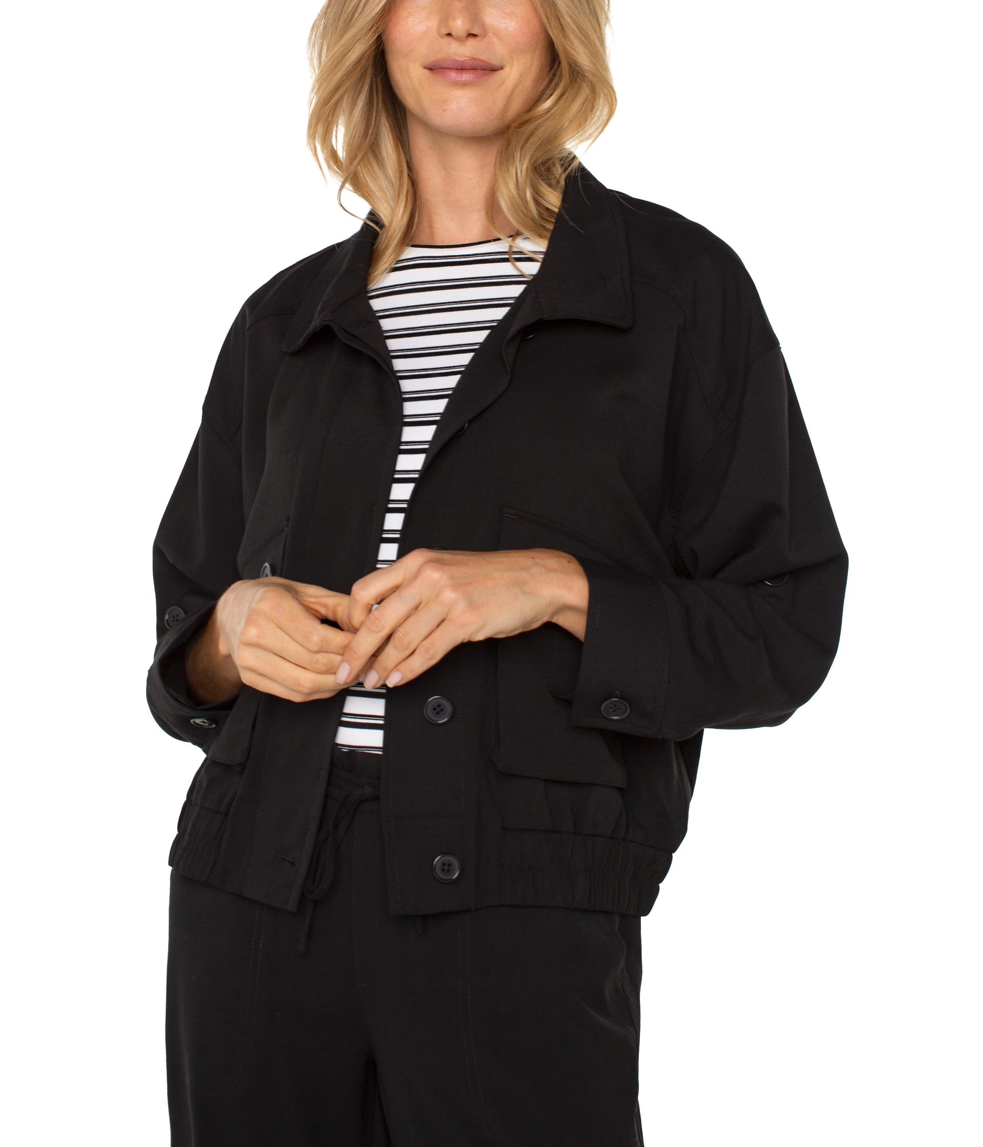 

Куртка Liverpool Los Angeles Utility Jacket With Cinch Hem, черный