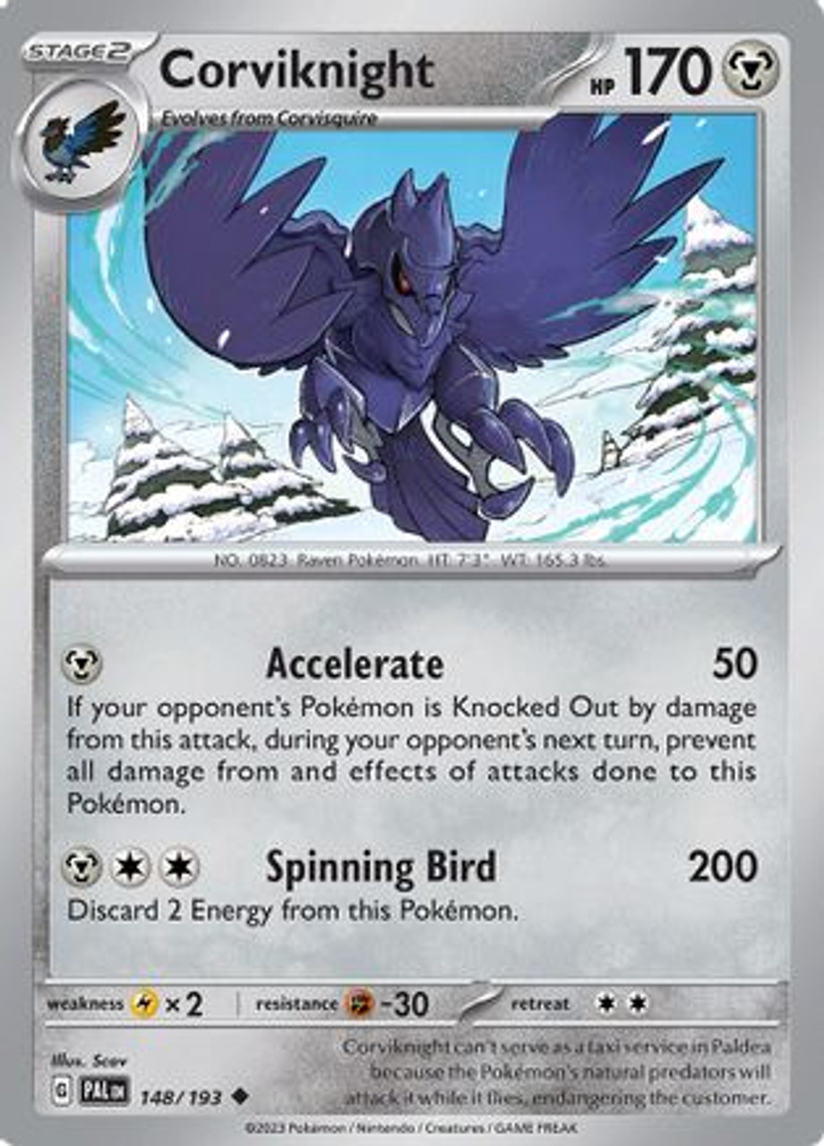 

Карточная игра Corviknight 148 - SV02 Paldea Evolved