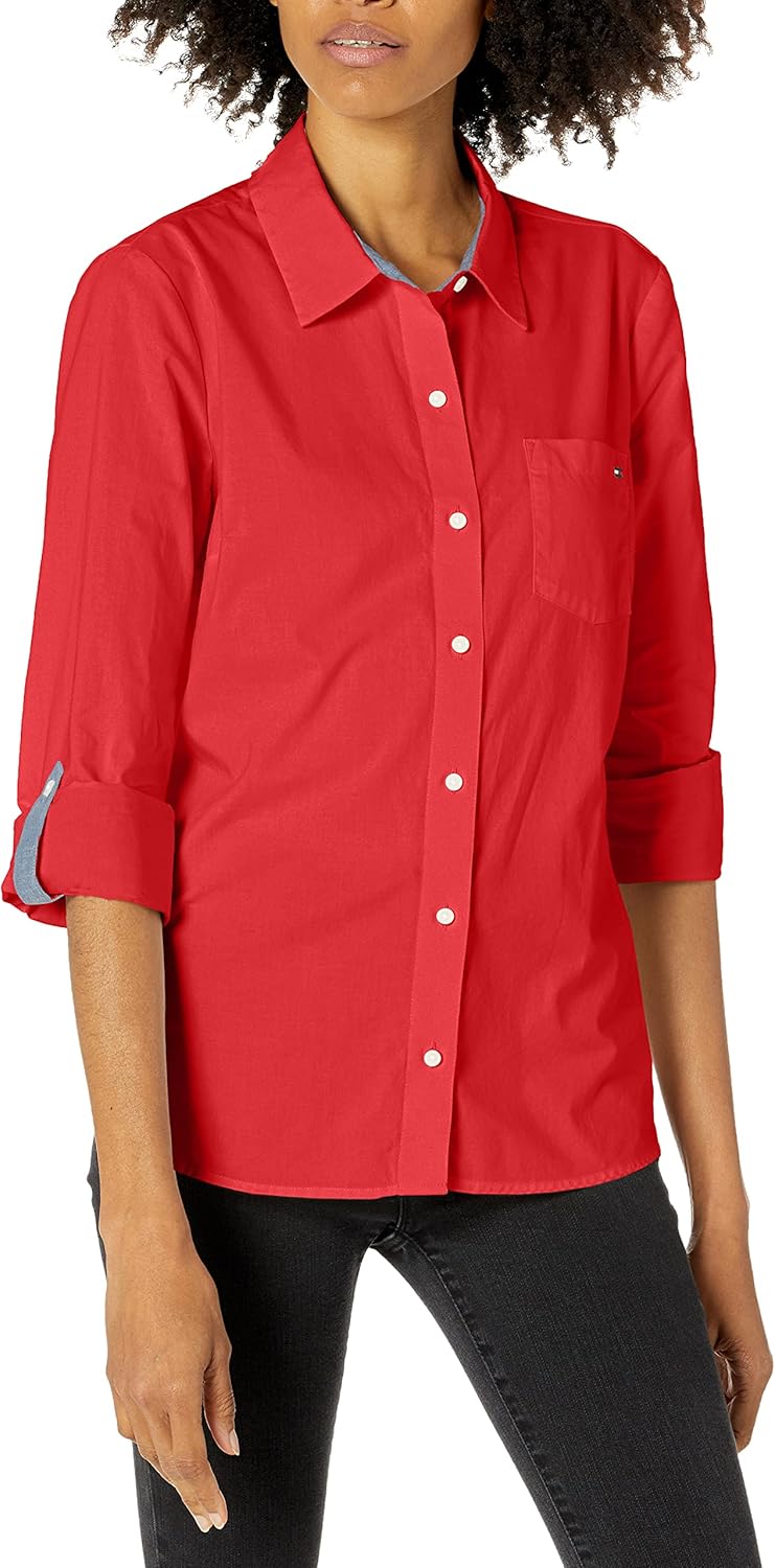 

Tommy Hilfiger Cornell Stripe Roll Tab, Scarlet