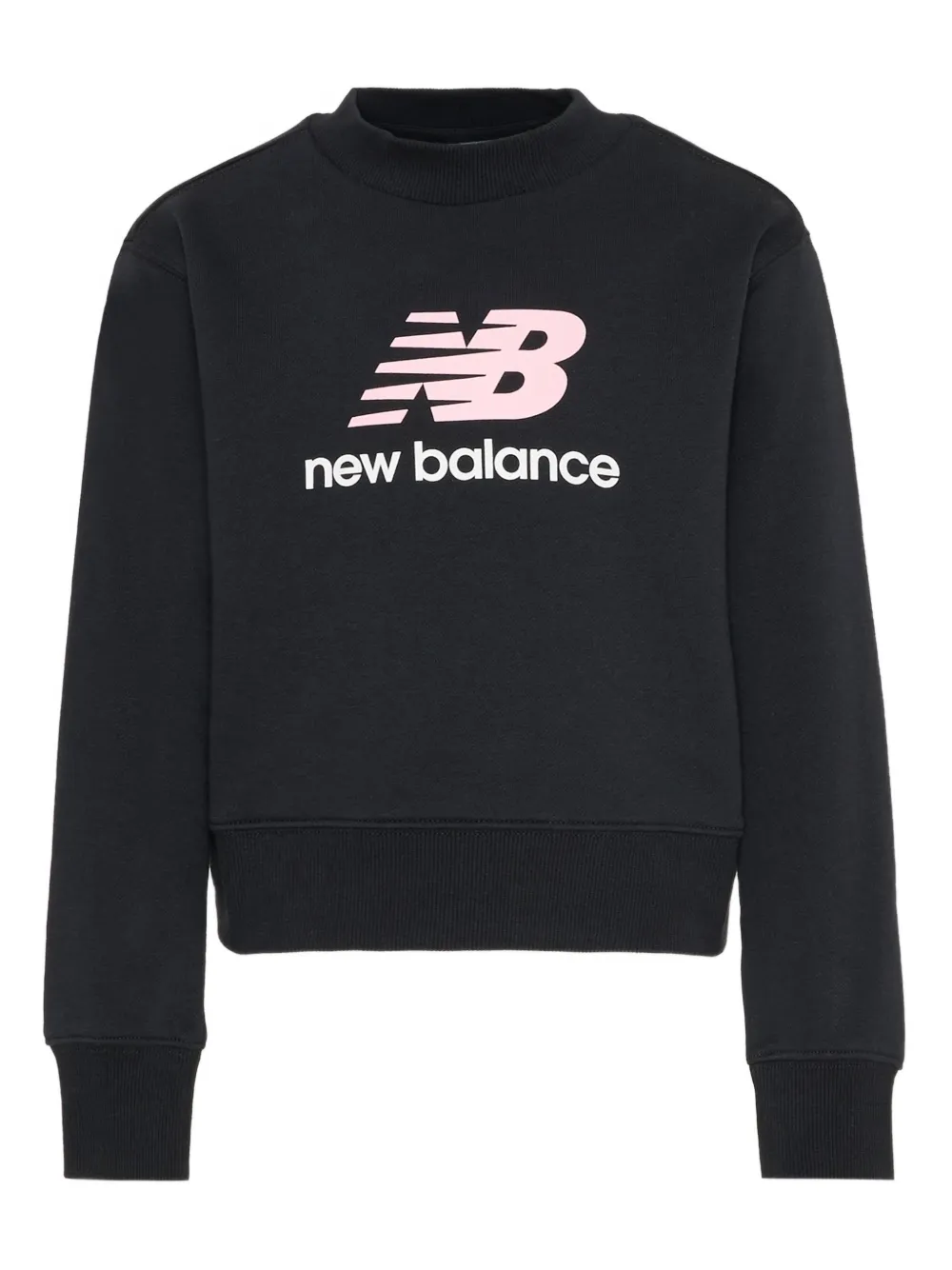 

Свитшот с логотипом и круглым вырезом New Balance Kids, черный