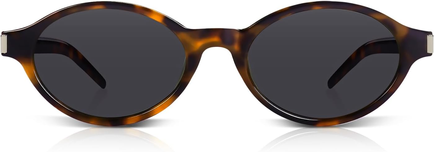 

Солнцезащитные очки DrRelax Retro Oval для женщин, модные, в стиле 90-х, небольшие, винтажные, дизайнерские, с линзами, защищающими от УФ-излучения UV400, Tortoise/ Grey