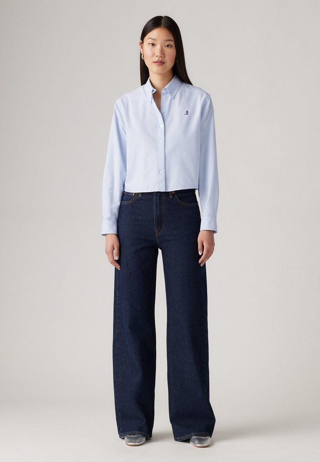 

Джинсы свободного кроя RIBCAGE WIDE LEG Levi's, темно-синий деним