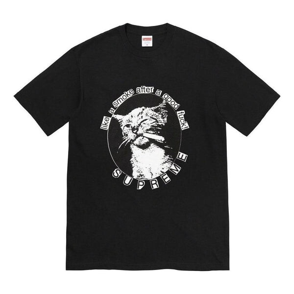 

Футболка smoke t-shirt 'black white' Supreme, черный