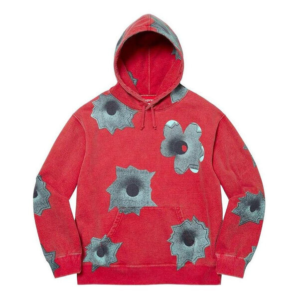 

Толстовка nate lowman hooded sweatshirt 'red grey' Supreme, красный