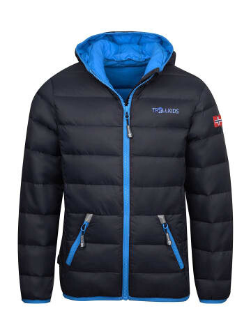 

Пуховик Trollkids Jacke Dovrefjell, цвет Anthrazit/Mittelblau