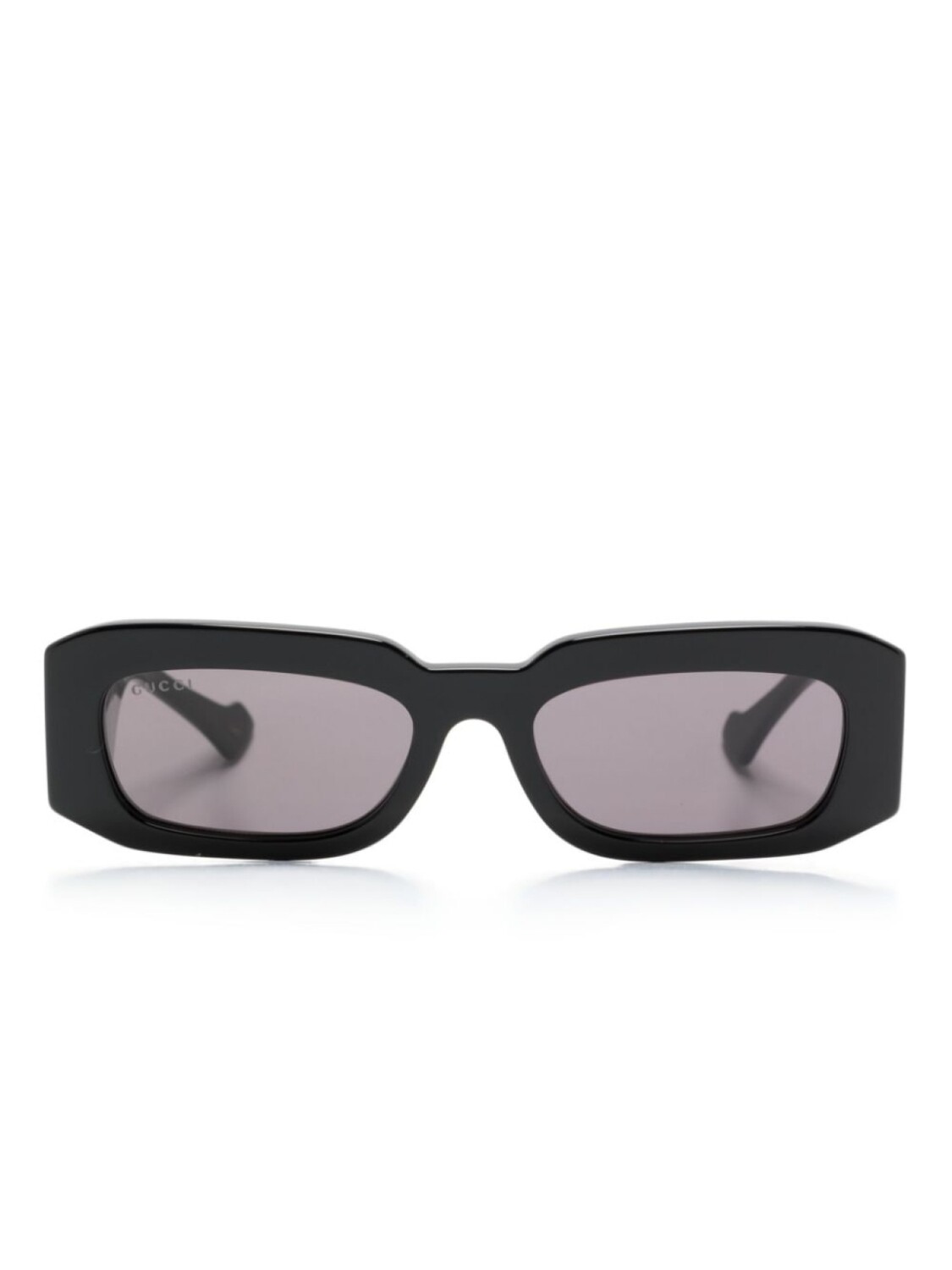 

Gucci Eyewear солнцезащитные очки в прямоугольной оправе с гравировкой логотипа, черный