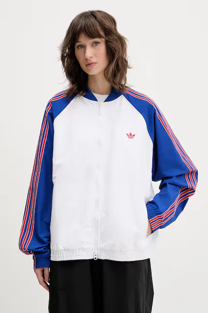 Толстовка на молнии белая, Adidas Originals