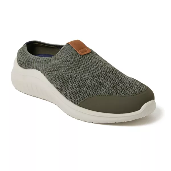 Оригинальные комфортные женские спортивные трикотажные сабо Gracie Dearfoams, цвет moss