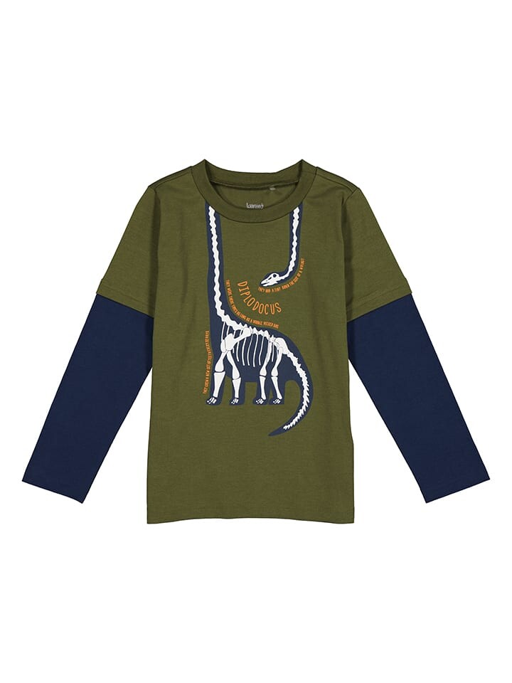 

Лонгслив lamino, цвет khaki/dunkelblau