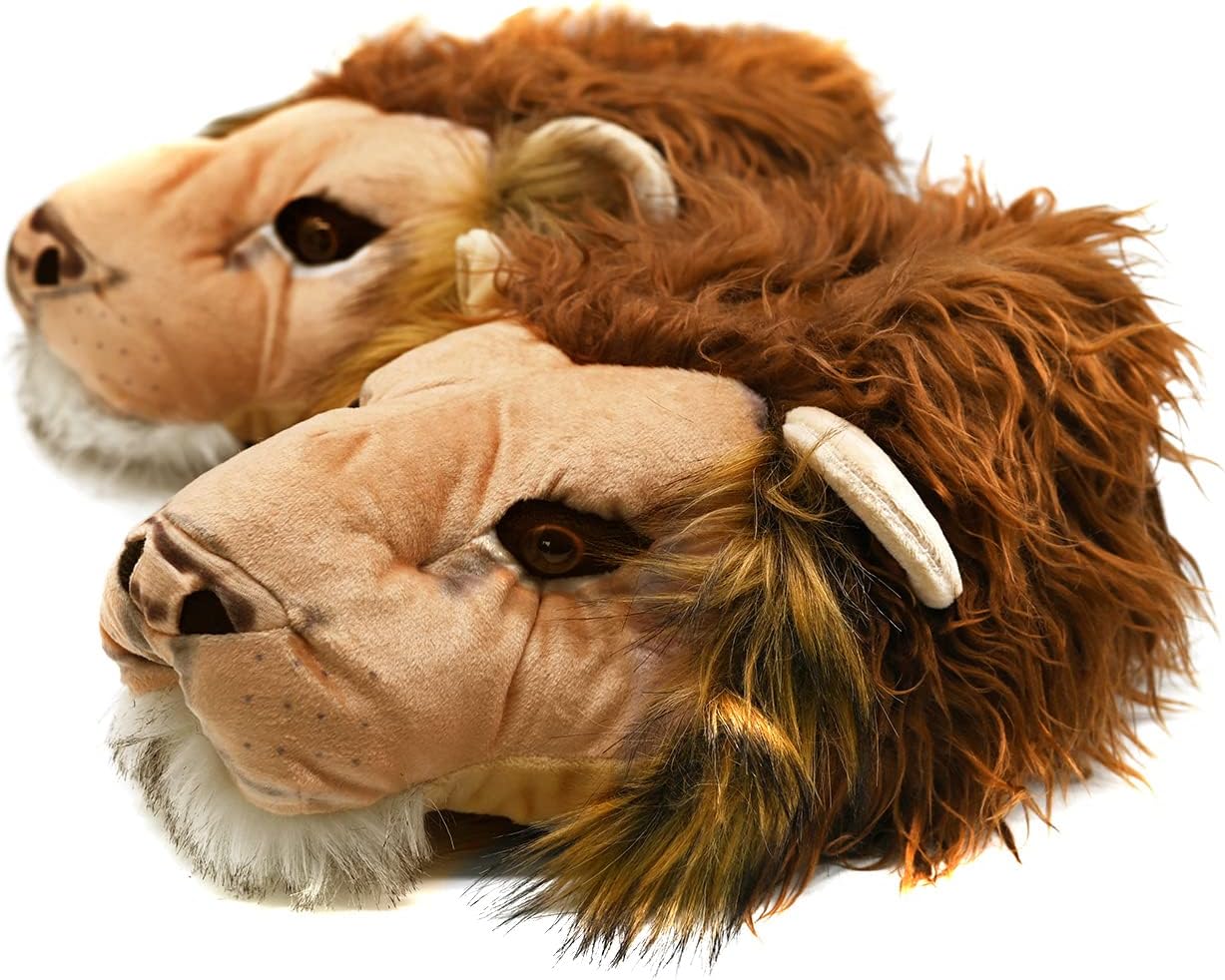 Пушистые зимние тапочки Onmygogo с животными для мужчин и женщин, Lion — фото 3