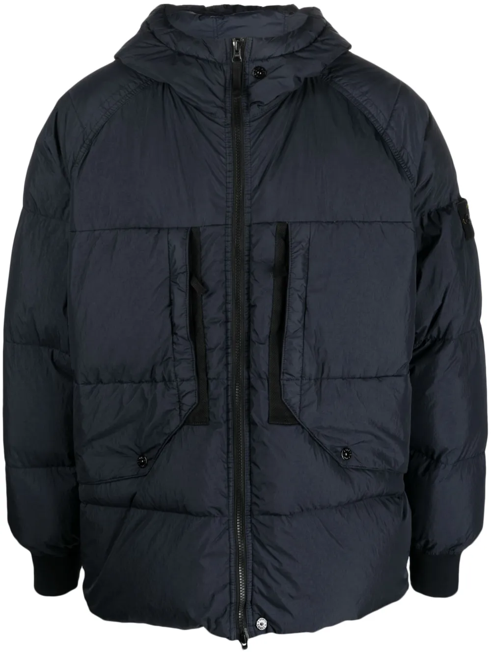 

Пуховик с нашивкой Compass Stone Island, синий