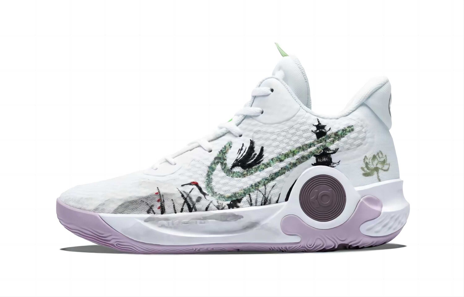 

Кроссовки Nike Court Vision 1 Vintage Basketball Shoes Unisex Mid-top White/black/purple, белый