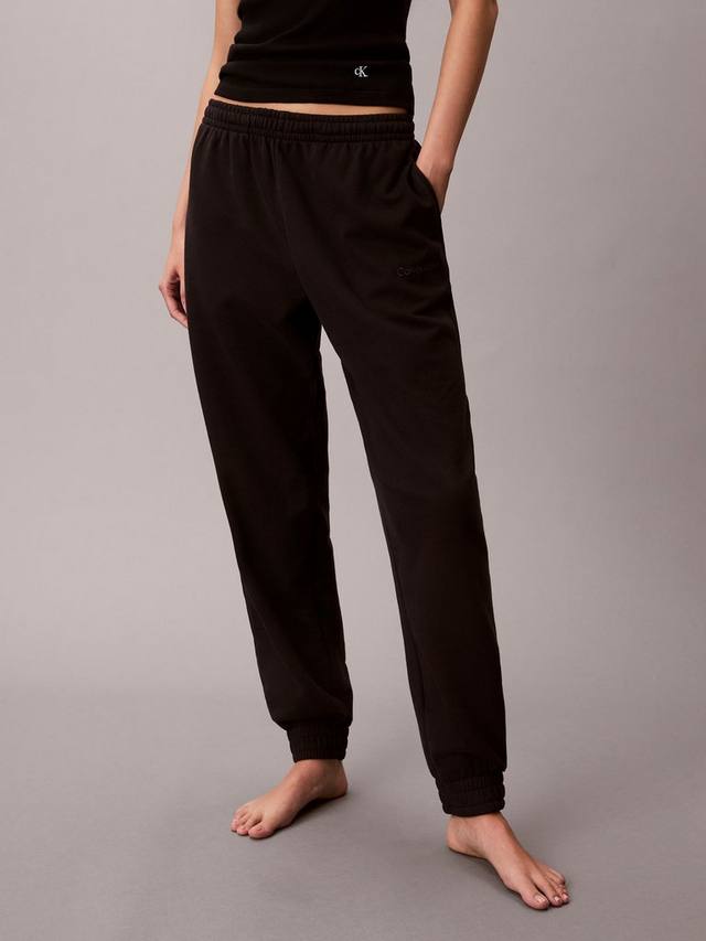 

Хлопковые джоггеры для отдыха из ткани терри Calvin Klein, Black