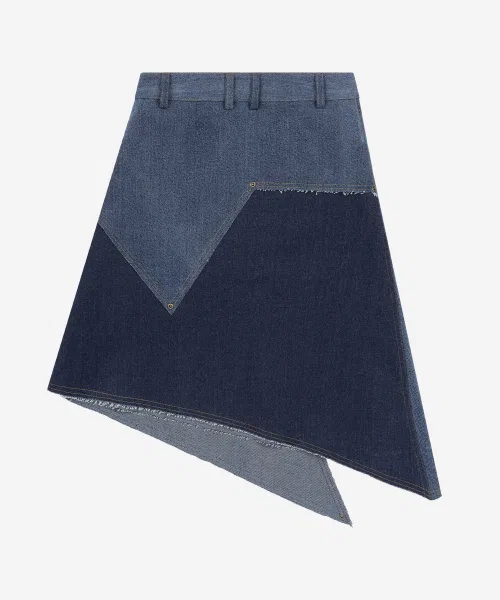 Женская юбка PROBLEMALLWAYS Mixed Denim Wrap Skirt — фото 2