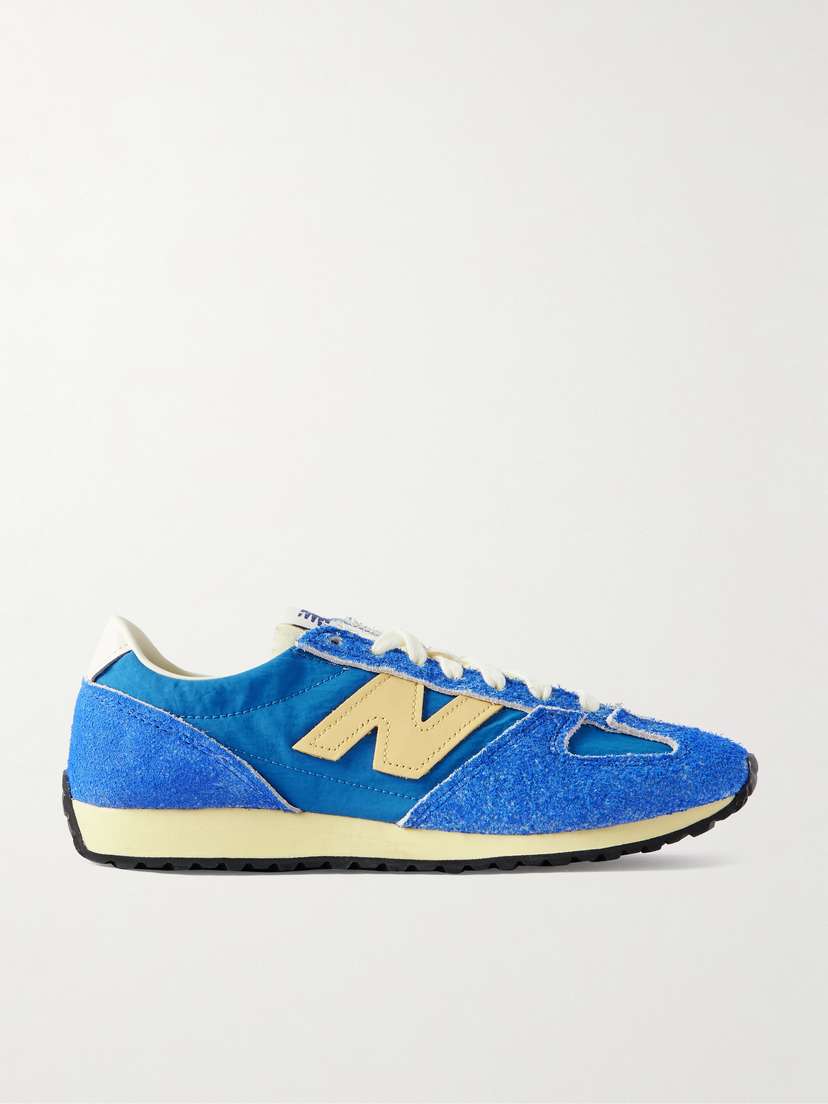 471 кроссовки из матовой замши и ракушки с кожаной отделкой New Balance, синий