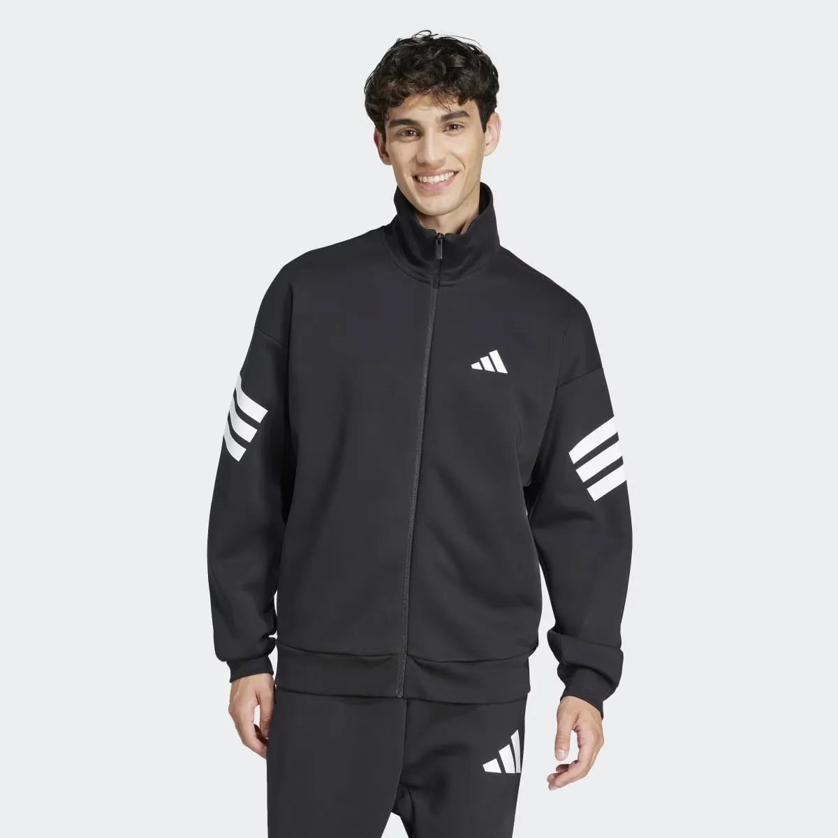 

Мужская куртка Adidas Future Icons Тканая в 3 полоски, чёрный