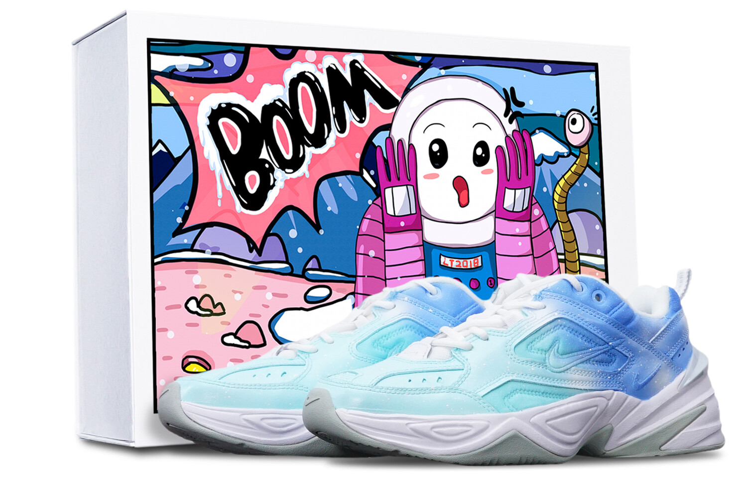 

Кроссовки Nike M2K Chunky Sneakers Unisex Low-Top Blue White