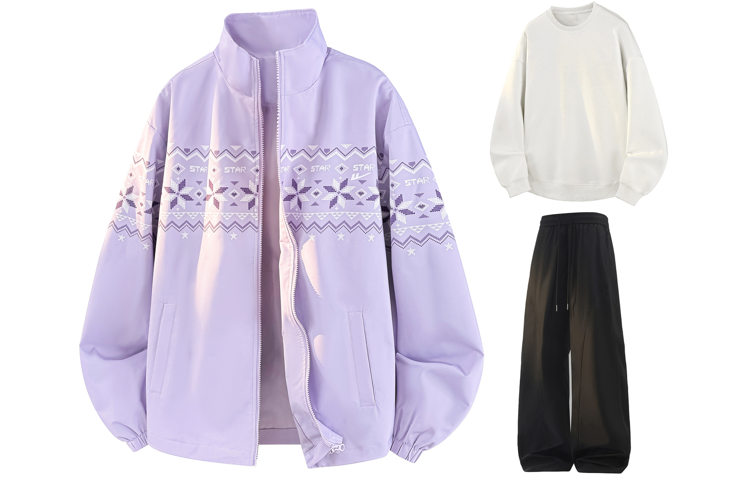 

Повседневный костюм женский с отложным воротником Moderate WARRIOR, фиолетовый+белый+черный[free diy badge]