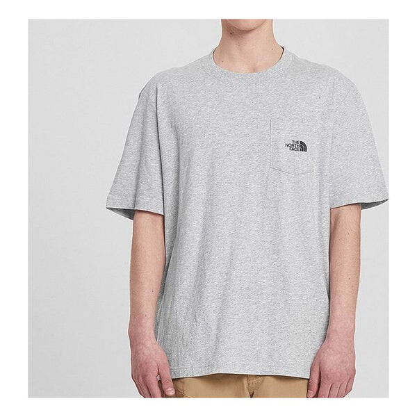 

Футболка men's classic small logo printing pocket short sleeve gray The North Face, серый