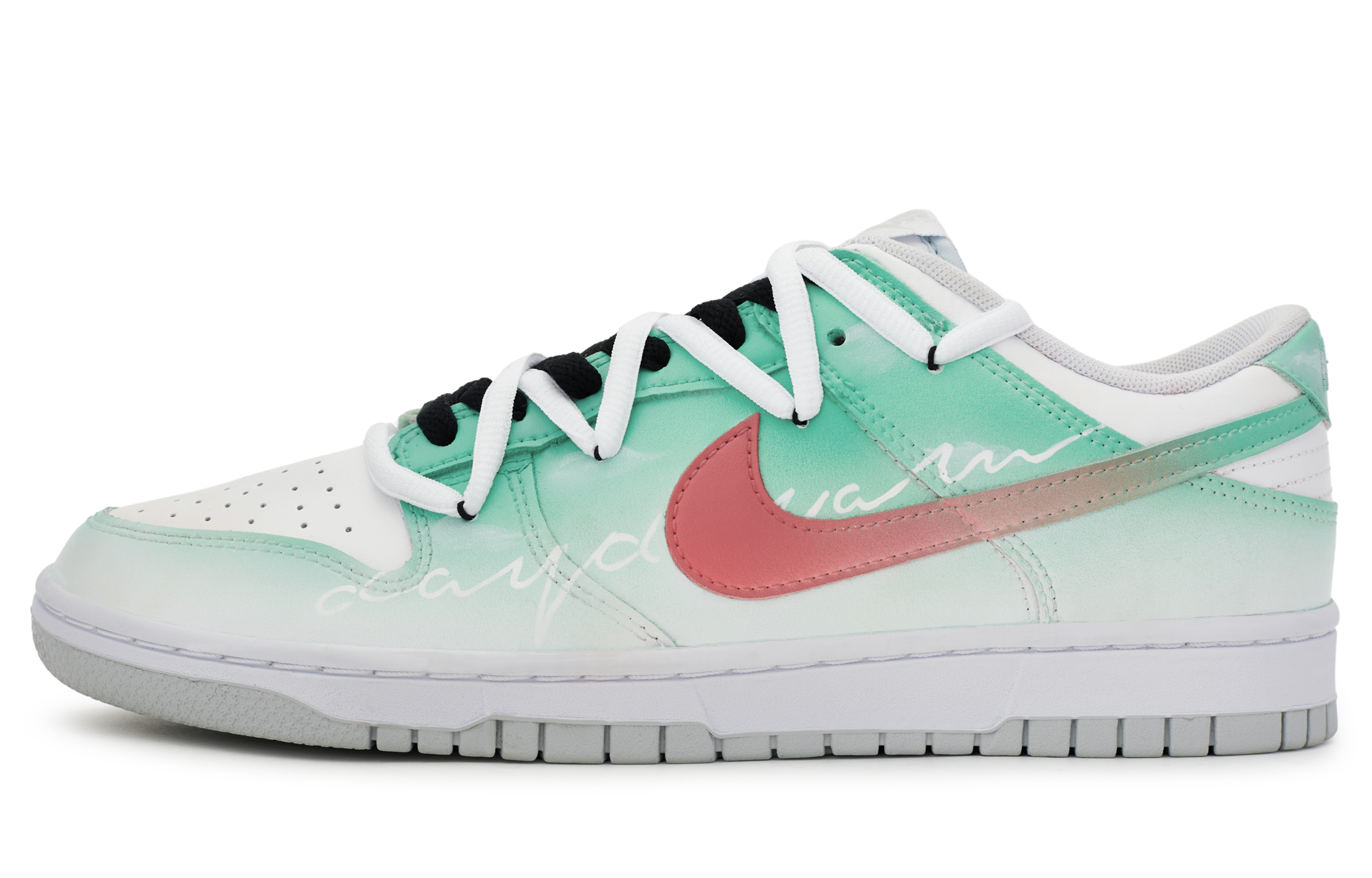 

Кроссовки Nike Dunk Skateboarding Shoes Men Low-top White/pink, белый