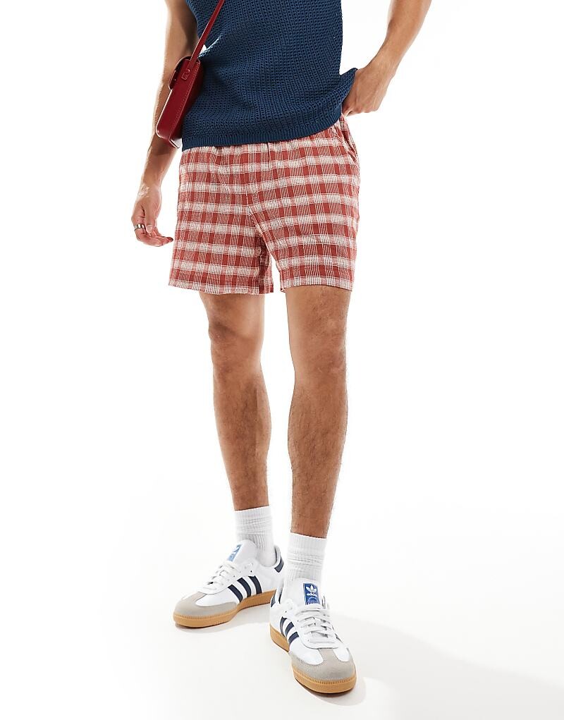 

ASOS DESIGN – красные шорты в клетку виши
