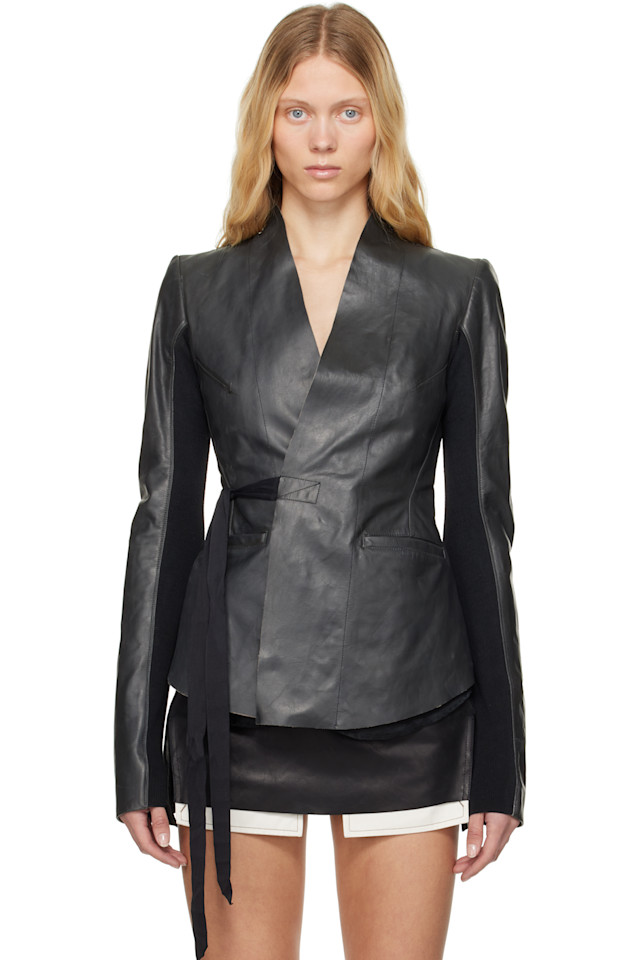 

Кожаная куртка Hollywood из гладкой телячьей кожи Rick Owens, черный