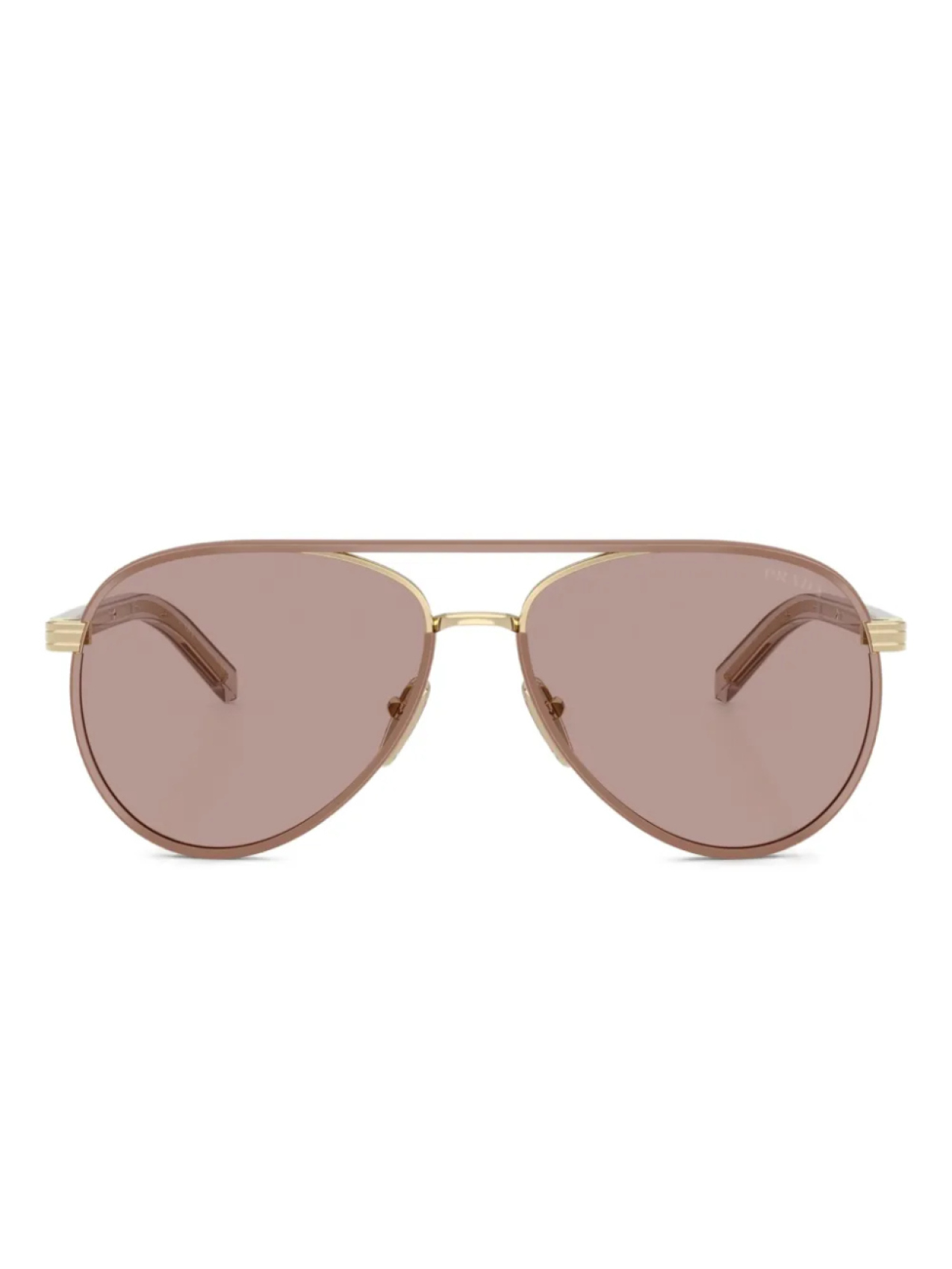 

Prada Eyewear солнцезащитные очки с двойным мостом, розовый