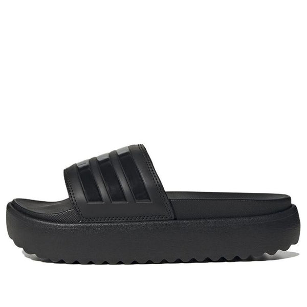 Тапочки adilette платформа слайд Adidas, черный