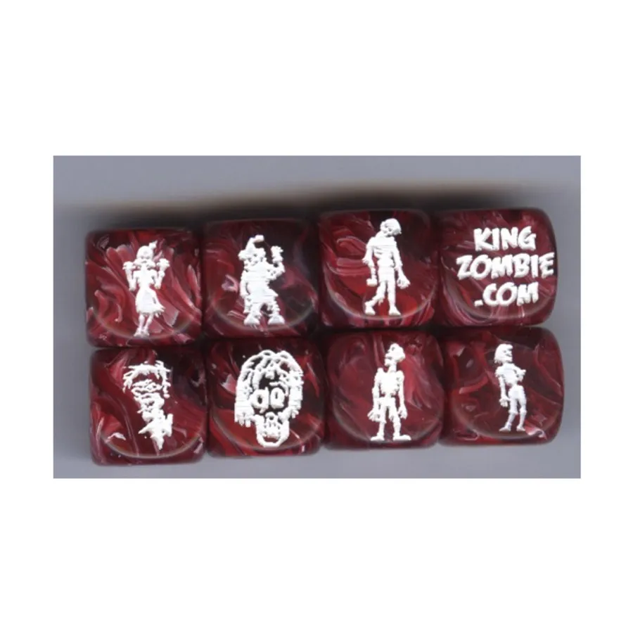 

Набор кубиков для зомби — бордовый Vortex с золотом (9), Zombie Dice