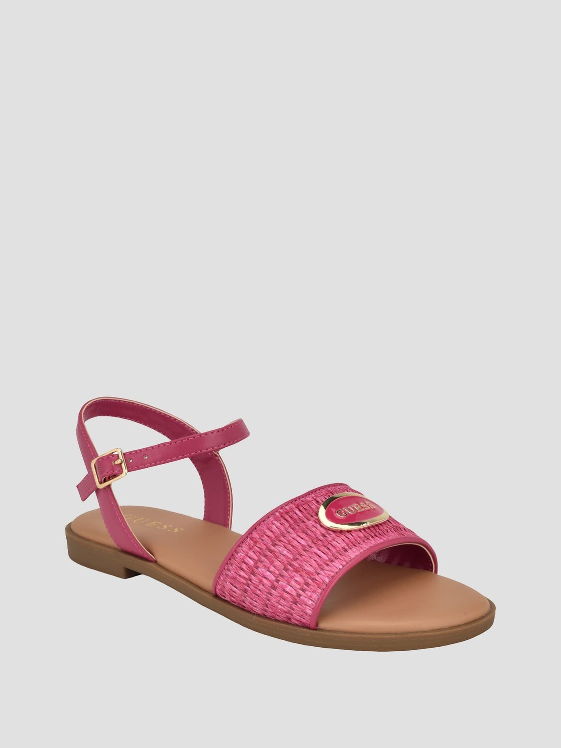 

Сандалии Moores из рафии Guess Factory, цвет Hot Pink