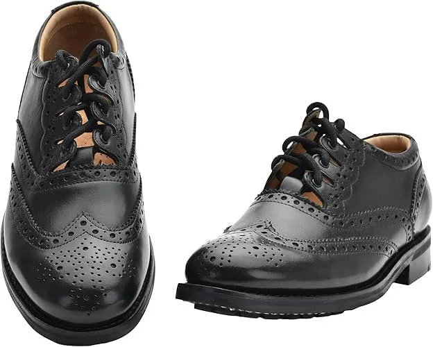 Аутентичные шотландские туфли Ghillie Brogues с шерстяными гольфами для килта - 100% кожа, шотландский дизайн, унисекс BRAW CLANS TARTANS, темно-синий