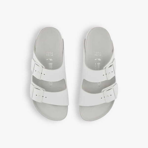 Сандалии из кожи с двойным ремешком Arizona Birkenstock, белый — фото 2